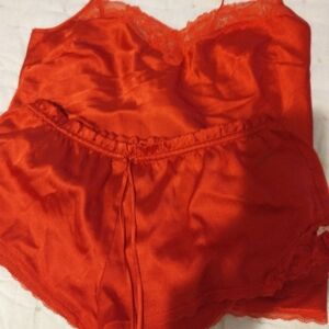 Victoria's secret red satin Cami set